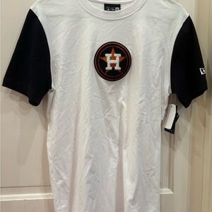New Era Houston Astros White and Black Tee